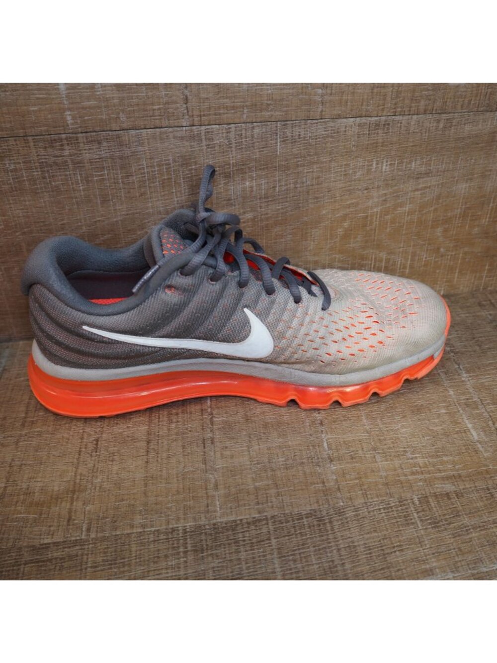 Nike Air Max 2017 Women's Running Shoes Gray Orange White US 9 849560-007 - Picture 5 of 13
